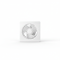 Ventilateur de ventilation mural de 4 pouces à piles pour la maison, la cuisine et la salle de bain ; puissant, silencieux, avec commande par bouton-poussoir