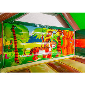 Castillo Inflable Comercial con Tobogán Temático de Jungla, Castillo Hinchable Tropical para Niños, Ideal para Alquiler en Fiestas y Eventos - Product Image 4