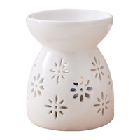 Diffuseur d'arômes en céramique petit format, design ajouré multi-fleurs, mignon, pour huiles essentielles, lampe aromatique, fourni directement par le fabricant