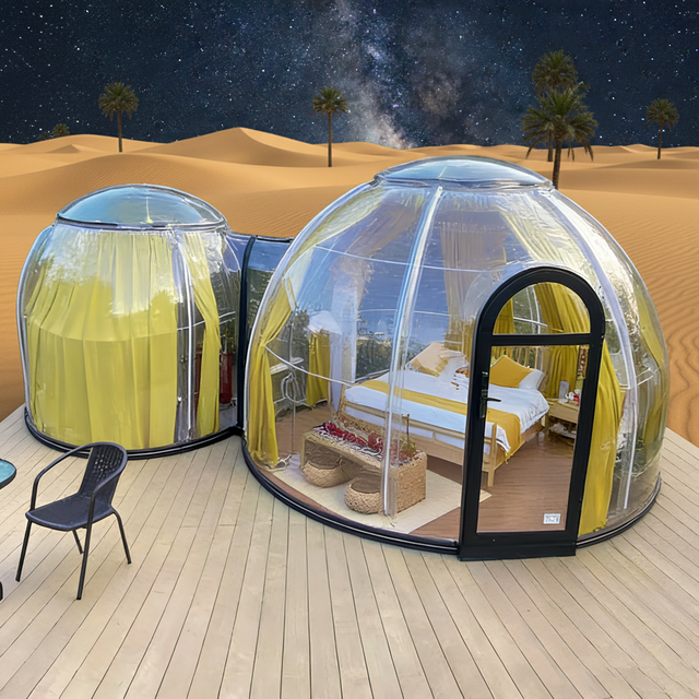 Professional New Outdoor Large Restaurant PC Transparent Bubble Dome House for Luxury Camping