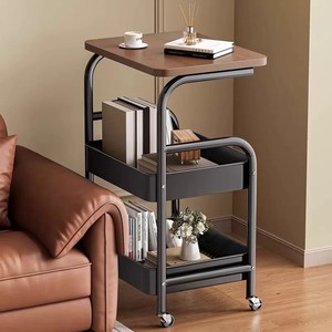 Portable Storage Trolley With Wheels Multi Layer <b>Shelf</b> For Bedroom Living Room Kitchen Bathroom Use - Product Image 2