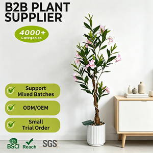 Arbre d'<span class=keywords><strong>olivier</strong></span> artificiel sur le thème du printemps, 105 cm, avec fausses fleurs de cerisier rose Sakura en pot, pour la décoration de l'allée de mariage et de la réception - Product Image 1