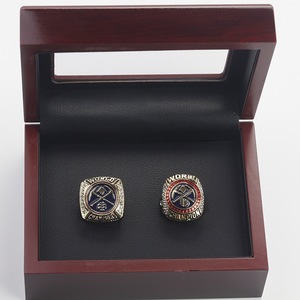 . Ensemble de <span class=keywords><strong>2</strong></span> bagues de championnat des Denver Nuggets 2023, n° 15 <span class=keywords><strong>Nikola</strong></span> Jokic MVP, objet de collection sportif, alliage de pierre naturelle, ensemble de <span class=keywords><strong>2</strong></span> pièces - Product Image 3