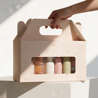 Emballage cosmétique pour crème contour des yeux en carton ondulé violet avec logo personnalisé, gaufrage à chaud doré, doublure en éponge, auto-érection