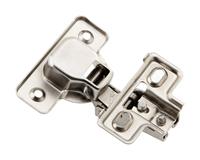 Charnière de porte d'armoire professionnelle en acier nickel satiné de 1/2 pouce avec cadre en acier de 35 mm en forme de coupelle, à fermeture lente bidirectionnelle