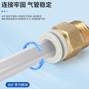 Conector Recto Roscado Externo SIVK KQ2H de Latón 16-03S 16-04S de Conexión Rápida - Product Image 4