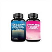 Capsules de soutien immunitaire antioxydant à base de plantes (Magnésium, L-Théanine et Ashwagandha) de qualité alimentaire, marque OEM, 60 gélules pour adultes