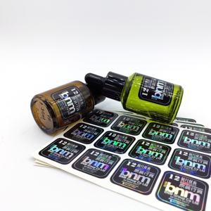 Autocollant holographique personnalisé étiquette adhésive étanche pour entreprises autocollant découpé à l'emporte-pièce autocollant personnalisé dessin animé propre autocollants en vinyle UV - Product Image 5