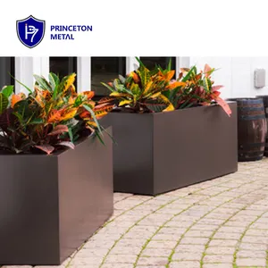 Novel design decorative DIY powder coated outdoor big size metal aluminum planter pots