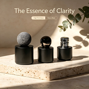 Minimalist Luxury <b>30ml</b> 50ml 100ml Clear Glass <b>Perfume</b> <b>Bottle</b> - High Flint Heavy Base Rechargeable Fragrance <b>Bottle</b> for Brands - Product Image 6