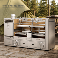 Grill argentin Santa Maria Combi en acier inoxydable pour hôtels et restaurants