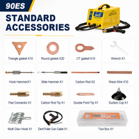 Soudeuse par points 6800A pour débosselage, machine de réparation de carrosserie 90ES pour panneaux en acier avec kit de soudage par points