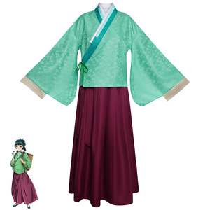 Costume de cosplay de pharmacienne, style Hanbok vert et violet, pour jeu de rôle d'anime, printemps 2024 - Product Image 1