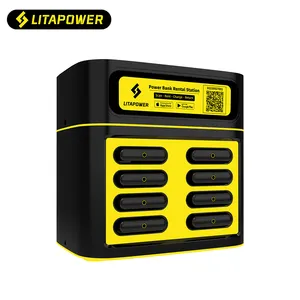 Shenzhen Manufacturer OEM Sharing Power Bank Station 8 Slots Power Bank Docking Station Rental for Public without power banks