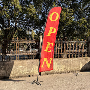 Bandera de Playa de 60*240cm, Banderas Tipo Blade para Cafeterías, Tiendas, Pizzerías Nuevas, Supermercados, Promoción, Publicidad, Sin Asta - Product Image 3