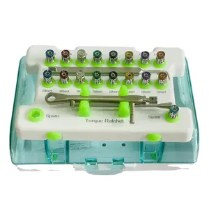 โรงงาน OEM 16 ชิ้นสกรูไดรเวอร์ทันตกรรม Implant Kit เครื่องมือทันตกรรม Implant ชุดผ่าตัดประแจแรงบิดไขควงชุดทันตแพทย์