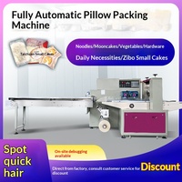 Volledig automatische kussen-type bubbelfolie verpakkingsmachine voor speelgoed, hardware, groenten, fruit, brood, noedels - één jaar garantie