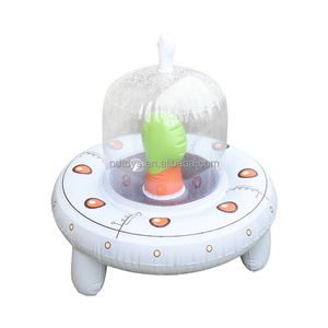 Jouets gonflables pour enfants, anneau de pulvérisation gonflable en forme d'OVNI extraterrestre personnalisé, jeux d'<span class=keywords><strong>eau</strong></span> de jardin pour enfants - Product Image 2