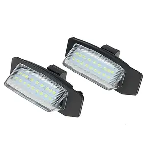 Lampu Aksesori sistem pencahayaan LED mobil 12V 18 buah 2835SMD lampu pelat lisensi LED putih untuk Mitsubishi Eclipse 1 2 3 4