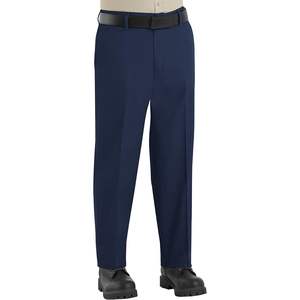 Pantalón de trabajo con inserto elástico personalizado para hombre azul marino con características antiestáticas transpirables certificado EN 60W X 32L para construcción minera - Product Image 4