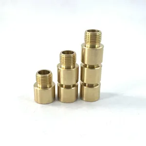 Customized Brass Turning Parts Cnc Screw Nut M6 M8 M10 Connector Copper Machining Joints Adaptor