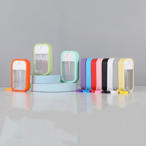 Flacon de 50 ml vide pour désinfectant pour les mains, recharge portable, vaporisateur format carte de crédit, emballage de poche avec étui - Product Image 1