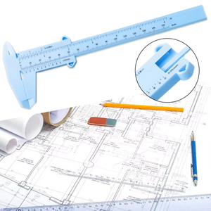 MASSA Herramienta para cejas de 150 MM Calibrador de acero inoxidable Vernier Regla Escala deslizante Plantillas Tatuaje Medición de cejas Dibujo Plástico - Product Image 5