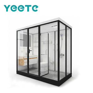 Module <span class=keywords><strong>de</strong></span> salle <span class=keywords><strong>de</strong></span> bain préfabriqué YEETE - Salle <span class=keywords><strong>de</strong></span> bain modulaire tout-<span class=keywords><strong>en</strong></span>-un avec baignoire autoportante et <span class=keywords><strong>porte</strong></span> coulissante <span class=keywords><strong>en</strong></span> <span class=keywords><strong>verre</strong></span> pour projets hôteliers et villas - Product Image 1