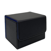 RTS OEM Flip utilisable de grande capacité en cuir PU boîtes de cartes TCG cartes en cuir durable boîtes de cartes de pont avec verrouillage magnétique