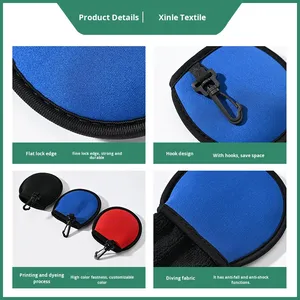 Bolsa de Golf Personalizada con Cubierta Protectora de Material de Buceo y Tela de Forro Polar con Gancho, Modelo 001, Origen Wuxi, Bolsa para Limpiar y Guardar Pelotas Deportivas - Product Image 2