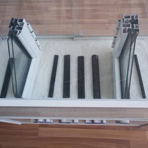 Rideau <span class=keywords><strong>de</strong></span> verre coulissant en aluminium, double auvent pliable en acier, <span class=keywords><strong>de</strong></span> luxe, chine, <span class=keywords><strong>prix</strong></span> <span class=keywords><strong>de</strong></span> vente en gros - Product Image 6