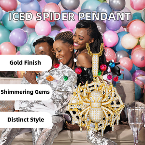 ออกแบบเครื่องประดับ 3 มิติสุดสร้างสรรค์ ผ่านการทดสอบเพชร ชุบทอง เงินแท้ 925 ประดับเพชรโมอิสซาไนต์ VVS รูปใยแมงมุม จี้ห้อยคอสำหรับผู้ชาย ใส่ไปงานปาร์ตี้ - Product Image 2