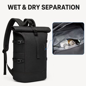 Mochila Roll Top EURCOOL OEM para Homens, Impermeável, Expansível, para Laptop, Antifurto, USB, Nylon, Design Casual - Product Image 1