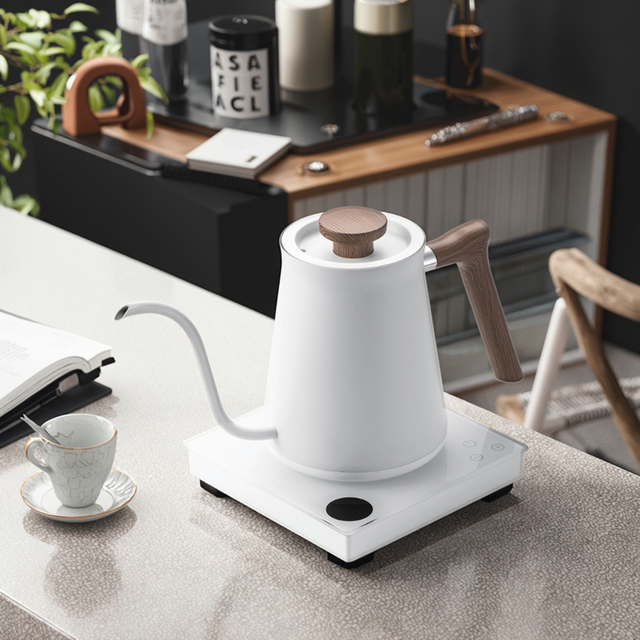 Multi Temperature Control Digital Electric Tea Kettle 360 Degree Rotational Base Gooseneck Design Keep Warm Function Automatic