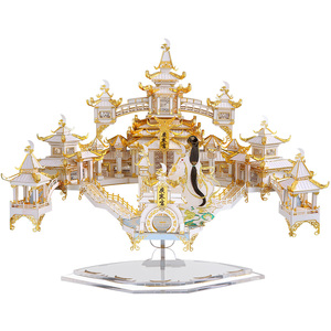 <span class=keywords><strong>Piececool</strong></span> le Palais de la Lune, puzzle en métal <span class=keywords><strong>3D</strong></span>, mythologie chinoise, architecture, modèle de légende lunaire pour collectionneurs, adultes ou enfants - Product Image 3