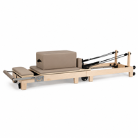 Machine de Pilates Reformer pliable et réglable en bois d'érable, gain de place, avec roues, écologique, pour la maison et les studios de fitness