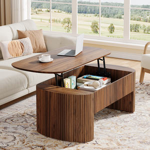 Wooden <b>Coffee</b> <b>Table</b> with Hidden Drawers Durable and Waterproof Minimalist Design for Living Room and Home Office - Product Image 2