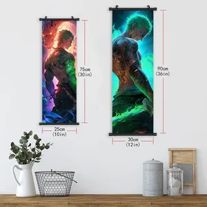 Affiches déroulables HD en gros, anime <span class=keywords><strong>One</strong></span> <span class=keywords><strong>Piece</strong></span>, décorations murales à suspendre, <span class=keywords><strong>Luffy</strong></span> Zorro, toile suspendue, image personnalisée, papier peint - Product Image 4