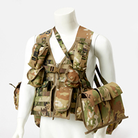 Camouflage Rifleman FLC Set Tactical Vest Plate Carriter avec pochettes extérieures Sac à dos d'assaut et sac d'hydratation