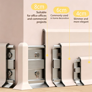 Plinthes en aluminium sur mesure, couleur unie, écologiques, résistantes à l'eau, accessoires de revêtement de sol, installation facile - Product Image 4