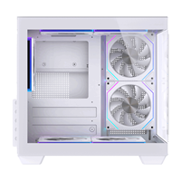 Boîtier de PC de jeu Lovingcool haute performance MATX Mini ITX, personnalisé, en verre trempé, tour moyenne, ordinateur de bureau, boîtier de PC blanc
