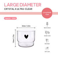 Gobelet empilable en verre borosilicate moderne et minimaliste pour fruits et yaourts, avec motif décoratif, compatible lave-vaisselle et micro-ondes, sans danger pour les aliments