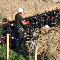 Panneaux de coffrage en plastique ABS PP pour colonnes en béton, moules réutilisables pour murs et colonnes, panneaux modulaires en plastique pour la construction de villas