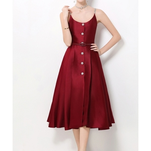 Abito Elegante di Lusso per Donne, Estivo con Design a Vita Plissettata, Cerniere, <span class=keywords><strong>Taglie</strong></span> <span class=keywords><strong>Forti</strong></span>, Linea ad A, Gonna Lunga Elegante per Uso Quotidiano - Product Image 6