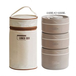 Food Grade Microwave Safety Insulated Leak-Proof Seal 3-Layer Office Workers Student Stainless Steel Canteen Lunch Box Container - Product Image 1