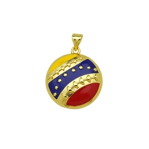 Collar Jinyuan con Colgante de Cobre Chapado en Oro de 18K con Diseño de Gota de Aceite y Cadena de Bambú, Diseño de <span class=keywords><strong>Mapa</strong></span> Nacional, Moderno - Product Image 5