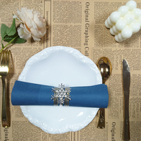 Serviettes en papier Airlaid jetables bleues personnalisées Xiangsheng
