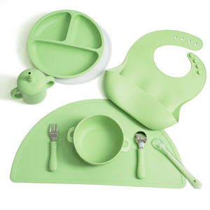 Juego de Alimentación para Bebés Multifuncional de Silicona Platino de Grado Alimenticio, Libre de BPA, Personalizado ODM/OEM, con Plato, Tazón, Vaso, Babero y Tapete - Product Image 6