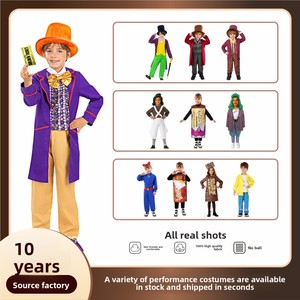 Costume d'Halloween, best-seller transfrontalier, tenue de performance Usine de Chocolat <span class=keywords><strong>Charlie</strong></span>, costume de cosplay pour enfants, polyester Echo - Product Image 2