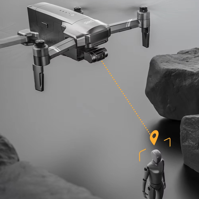 F22 S3 PRO Black Foldable Drone with hd 4k Camera GPS and With Brushless Folding Compact and Lightweight Easier to Carry